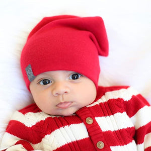 Red | Cozy Sweater Knit Beanie - Beanies