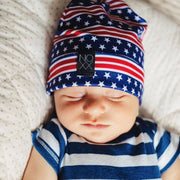 Stars & Stripes | Jersey Knit Beanie - Beanies