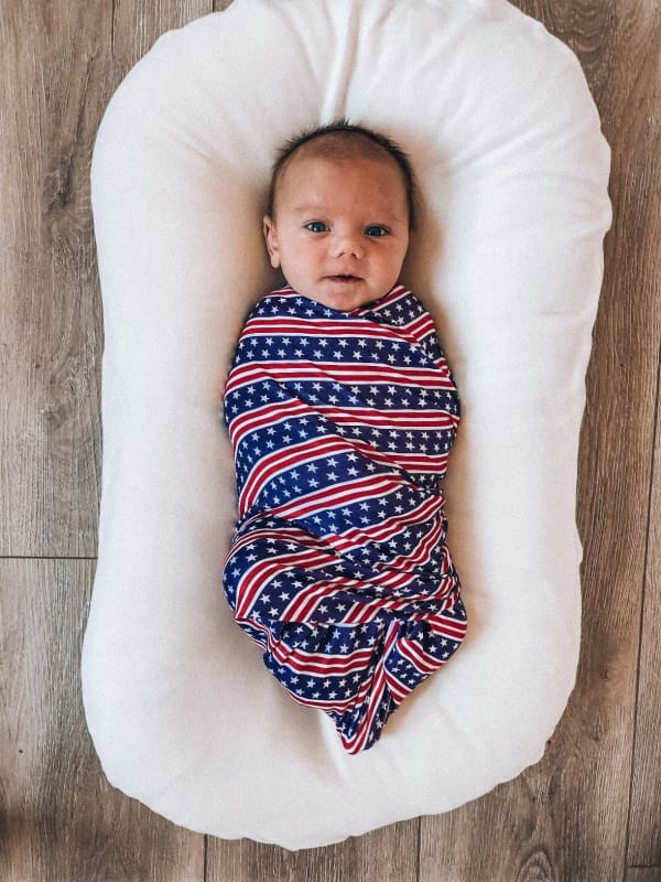 Stars Stripes Swaddle or Kids Throw Blanket